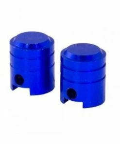 2 Bouchons De Valve BIKE PARTS Caps PISTON Shrader Bleu