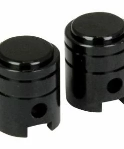 2 Bouchons De Valve BIKE PARTS Caps PISTON Shrader Noir