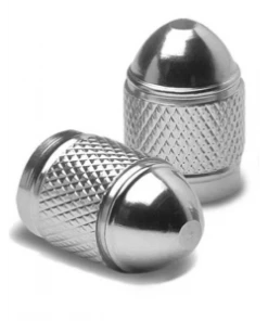 2 Bouchons De Valve BIKE PARTS Caps Shrader Argent