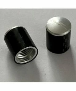 2 Bouchons De Valve NO CONTEST Carbon Caps Shrader Argent