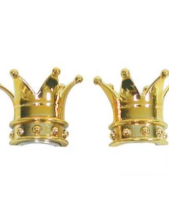 2 Bouchons De Valve TRIK TOPZ Couronne Caps Shrader Or