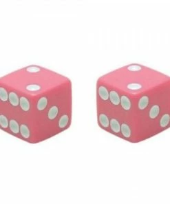 2 Bouchons De Valve TRIK TOPZ Dé Caps Shrader Rose