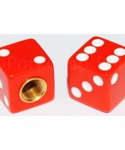 2 Bouchons De Valve TRIK TOPZ Dé Caps Shrader Rouge