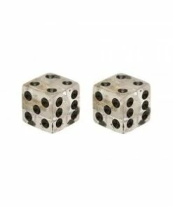 2 Bouchons De Valve TRIK TOPZ Dé Caps Shrader Translucide & Noir