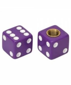 2 Bouchons De Valve TRIK TOPZ Dé Caps Shrader Violet
