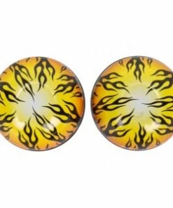 2 Bouchons De Valve TRIK TOPZ Flammes Caps Shrader Or