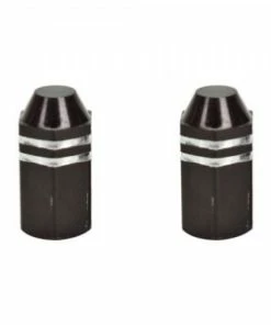 2 Bouchons De Valve TRIK TOPZ Hex Caps Shrader Noir