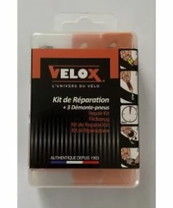 Kit De Réparation VELOX Repair Kit Avec Colle, Rustines & 3 Démontes Pneus